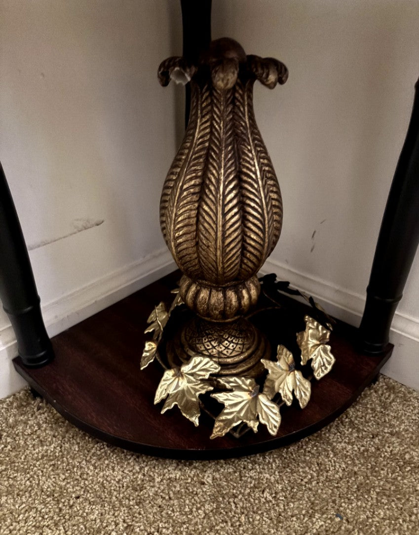 Decorative Table Base with Leaf Motif