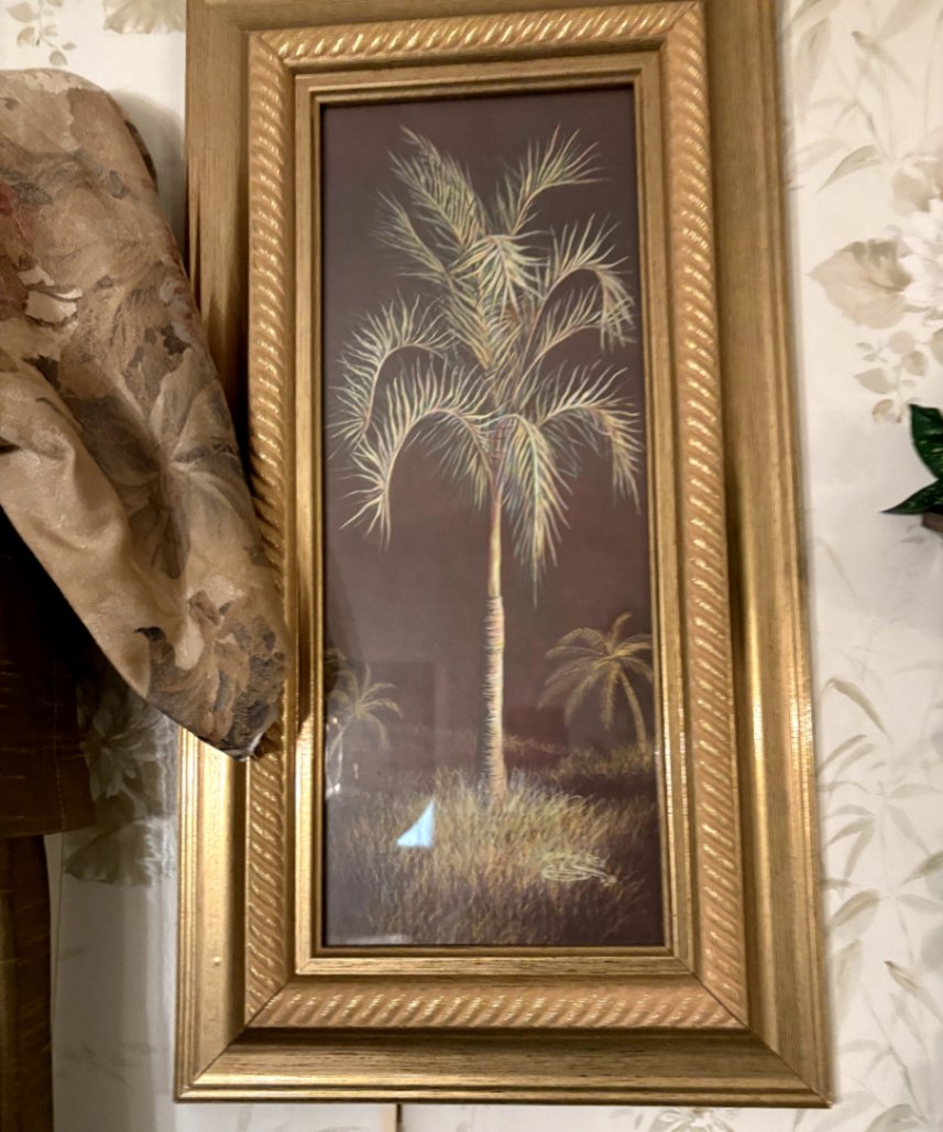Framed Palm Tree Artwork