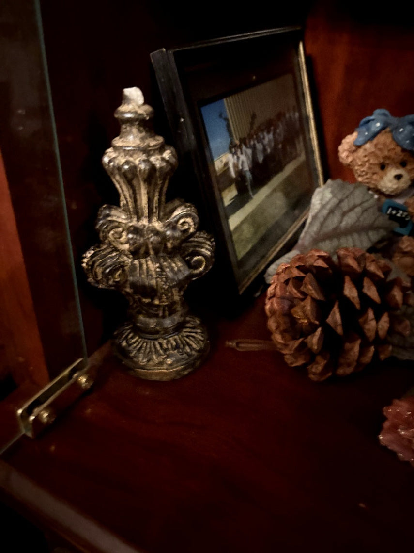 Decorative Silver Tone Table Lamp Base