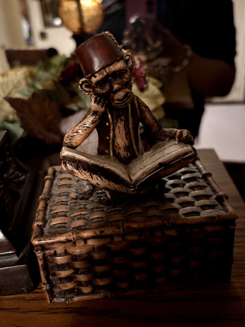 Monkey Figurine Reading a Book