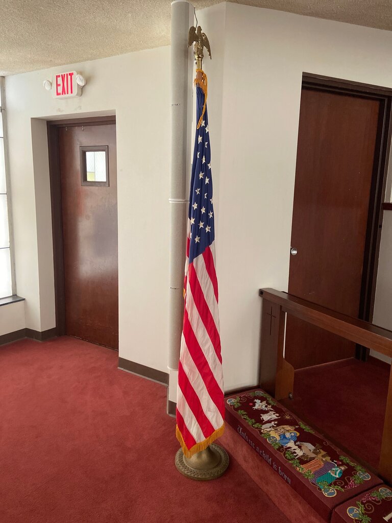 United States Flag on Stand