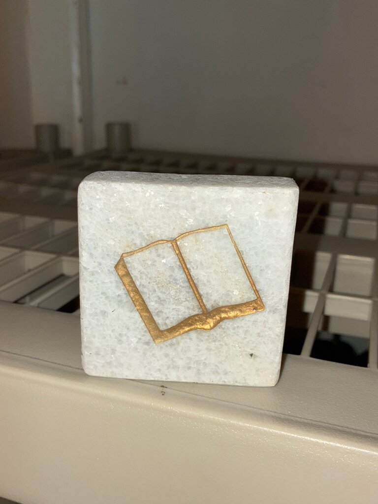 Marble Book Sculpture