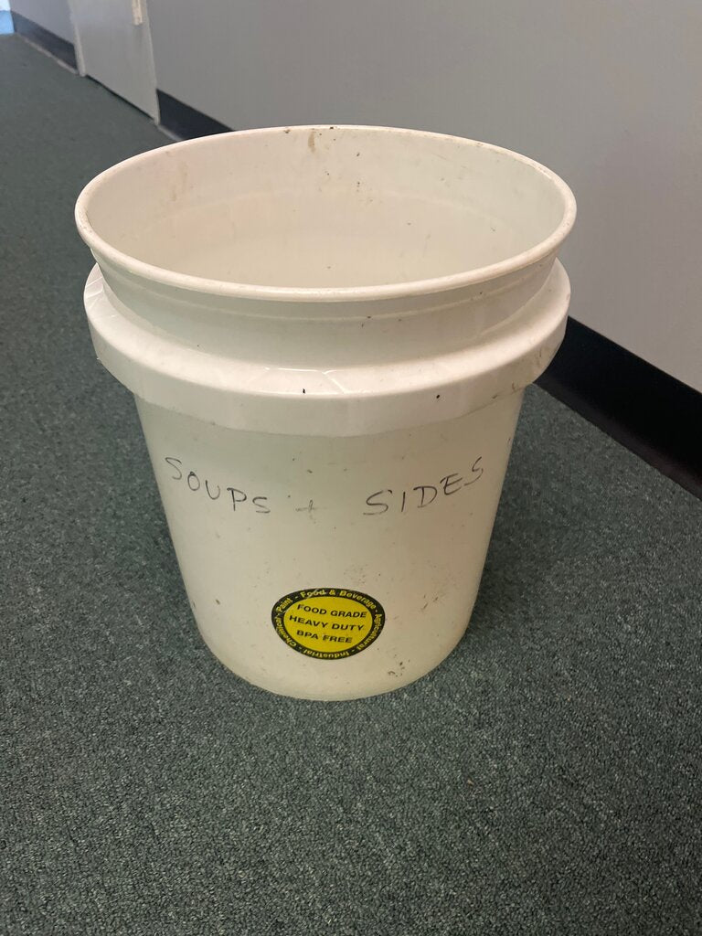 White Food Storage Bucket