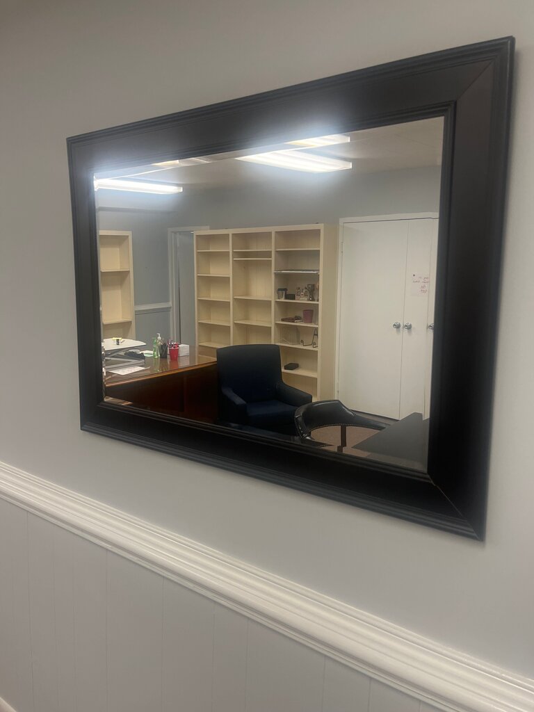 Large Black Rectangular Wall Mirror