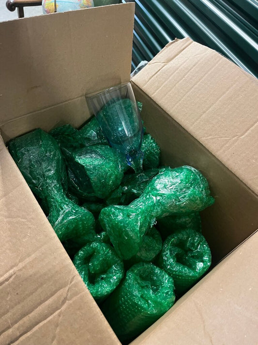 Blue and Green Decorative Glass Goblet