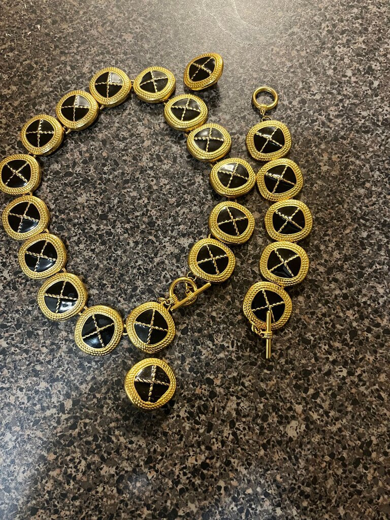 Black and Gold Fashion Belt