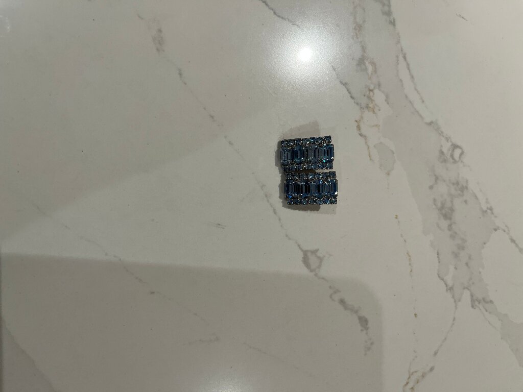 Blue Crystal Decorative Piece