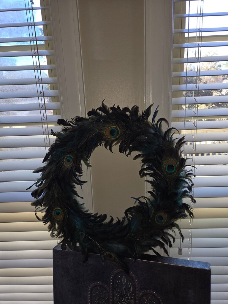 Peacock Feather Wreath
