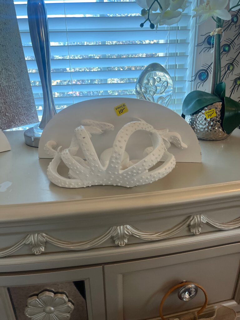 White Decorative Octopus Sculpture
