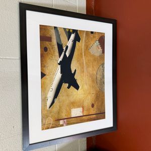 Airplane Collision – Retro Futurist Aviation Collage by Joan Seed