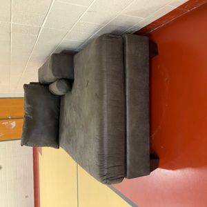 Dark Gray Faux Leather Sectional Sofa