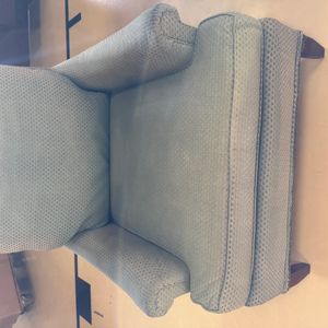 Light Blue Upholstered Armchair