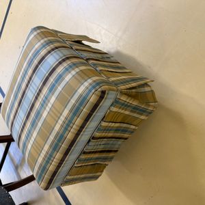 Striped Upholstered Armchair
