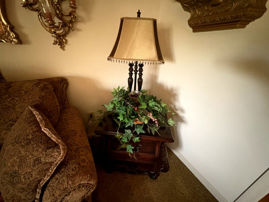 Vintage Table Lamp with Nightstand