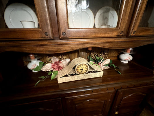 Decorative Clock with Floral Design