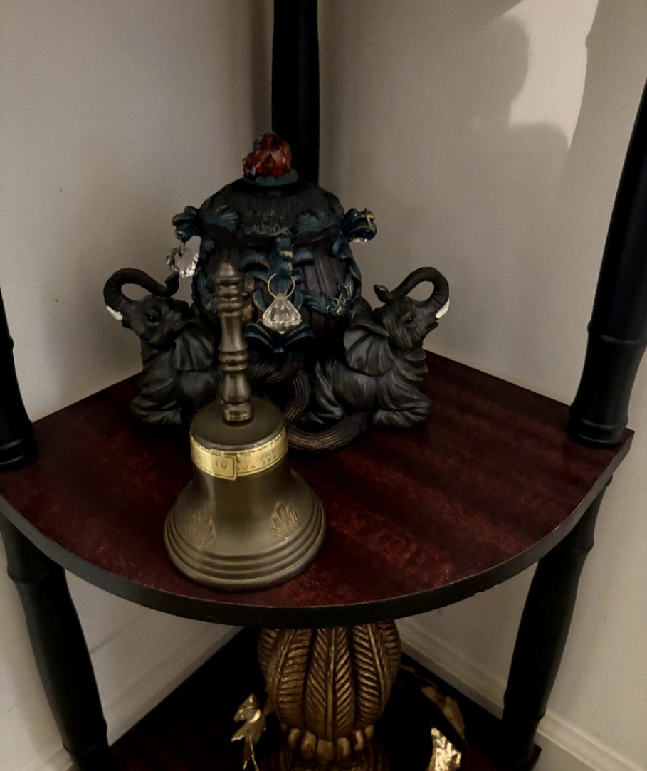 Decorative Elephant Figurine and Bell
