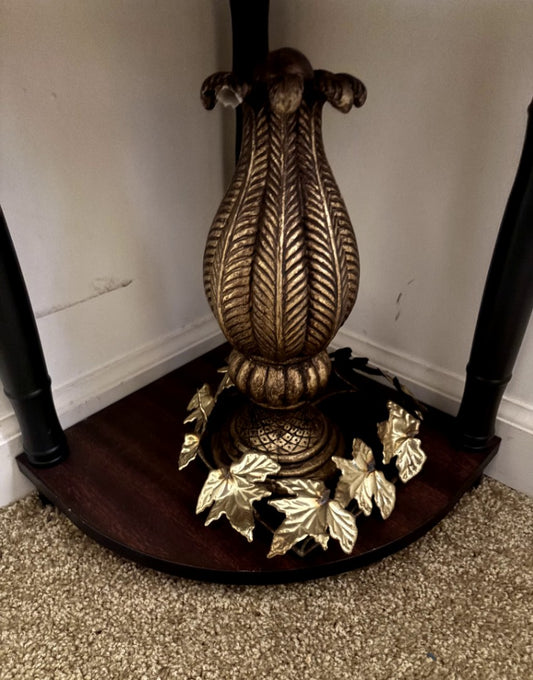 Decorative Table Base with Leaf Motif