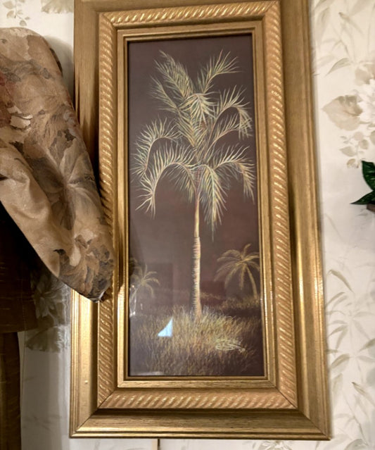 Framed Palm Tree Artwork