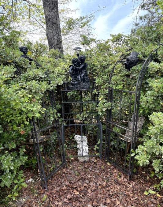 Decorative Garden Arch with Cherub Statues