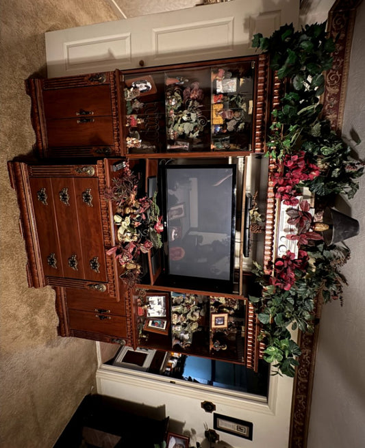 Vintage Wooden Entertainment Center