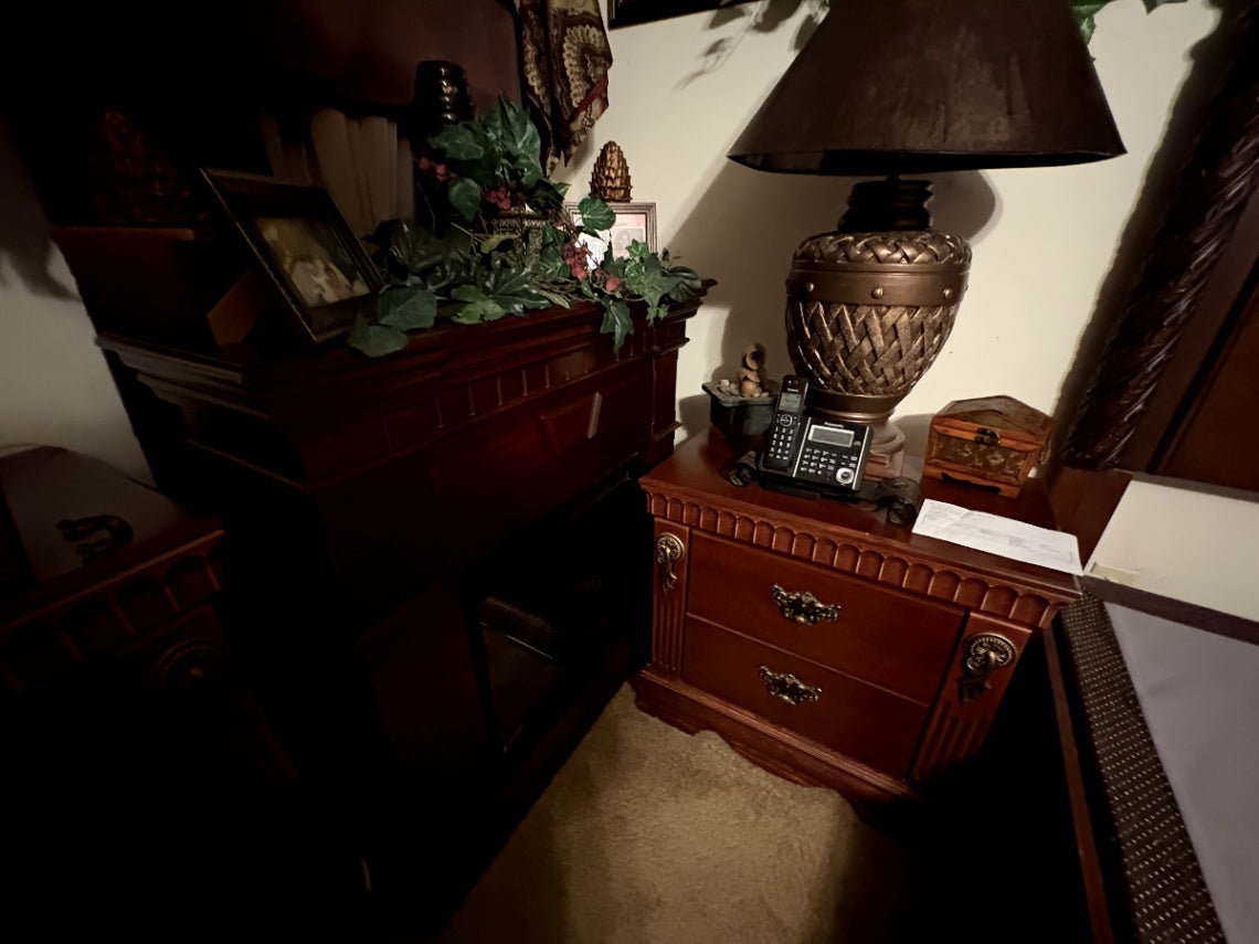 Wooden Nightstand with Drawer