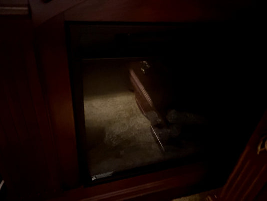 Wooden Cabinet with Glass Door