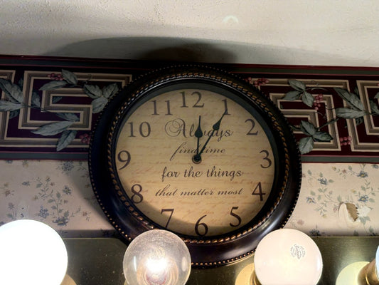Wall Clock with Inspirational Quote