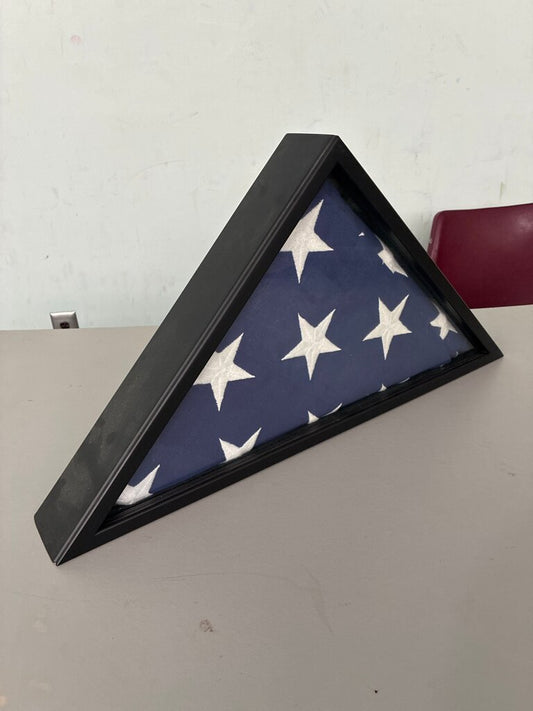 Triangular American Flag Display Case