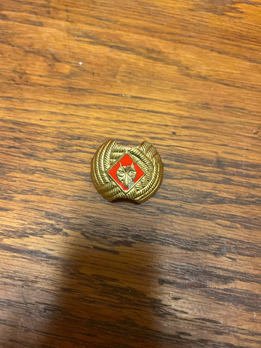 Vintage Gold and Red Enamel Pin