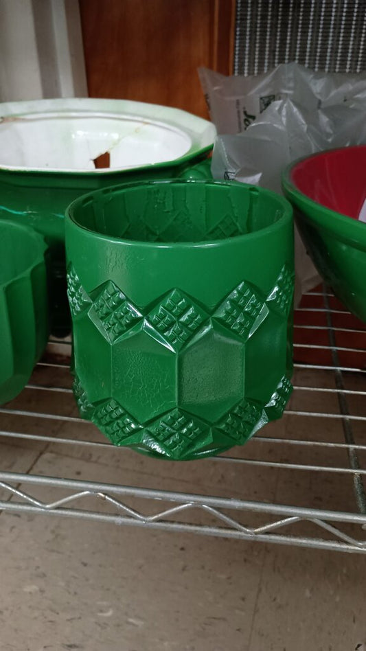 Vintage Green Plastic Container