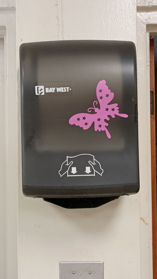 Bay West Paper Towel Dispenser with Butterfly Design