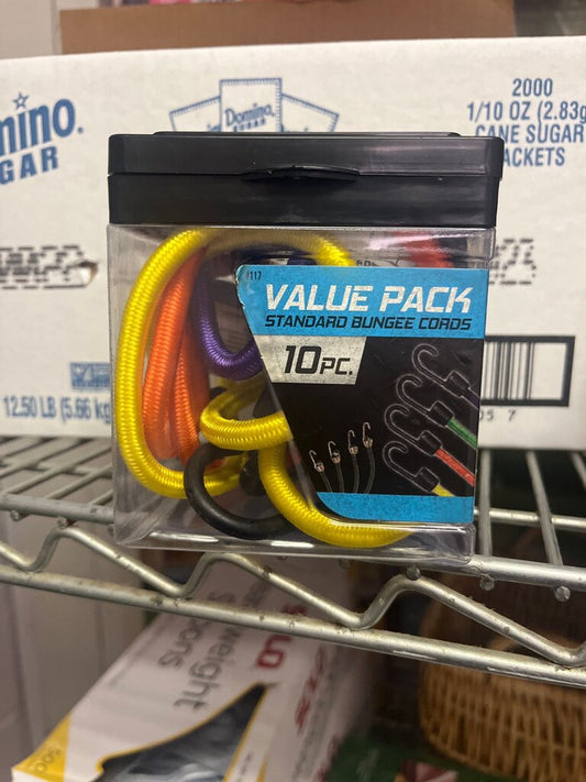 Value Pack Standard Bungee Cords 10pc