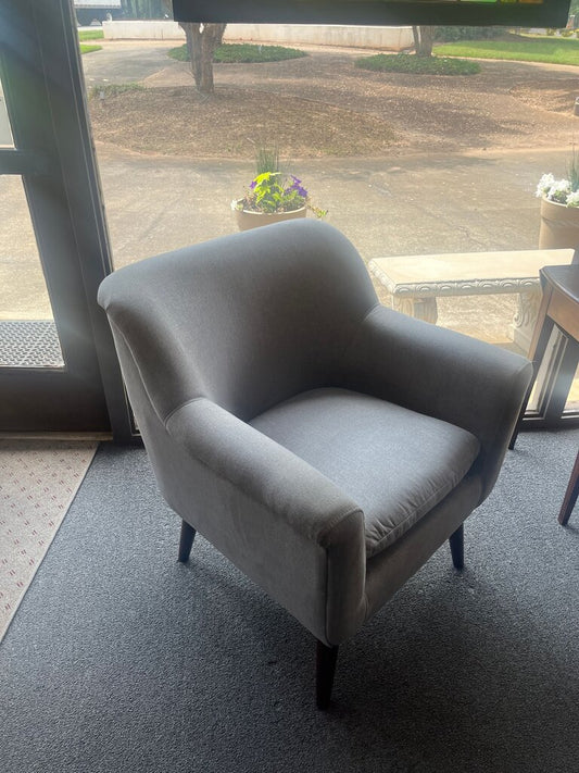 Gray Upholstered Accent Chair
