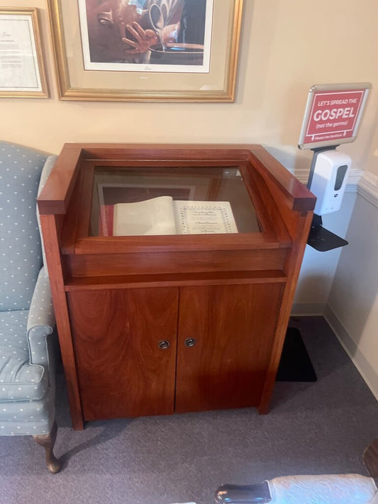 Display Case with Glass Top