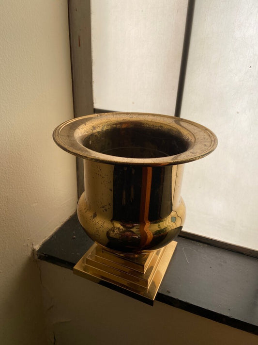 Vintage Brass Decorative Urn