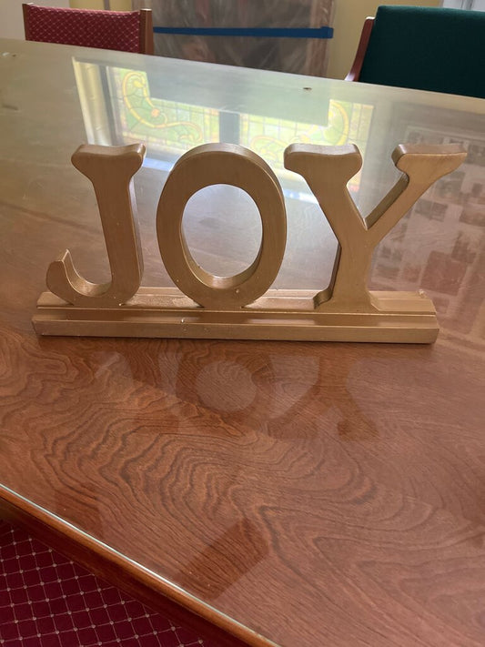 Decorative Wooden Joy Sign