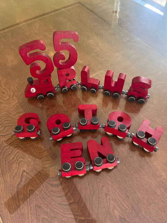 Wooden Alphabet Train Toy