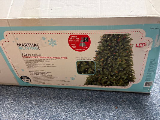 7.5ft Pre-Lit Downswept Denison Spruce Tree