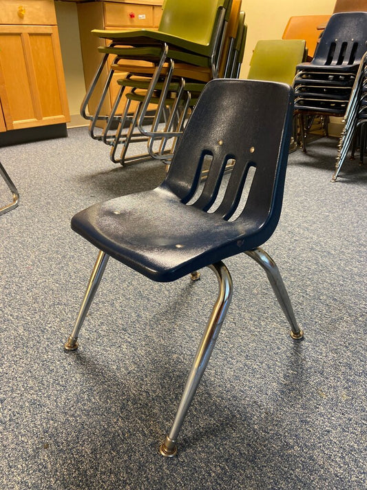 Blue Plastic School Chair