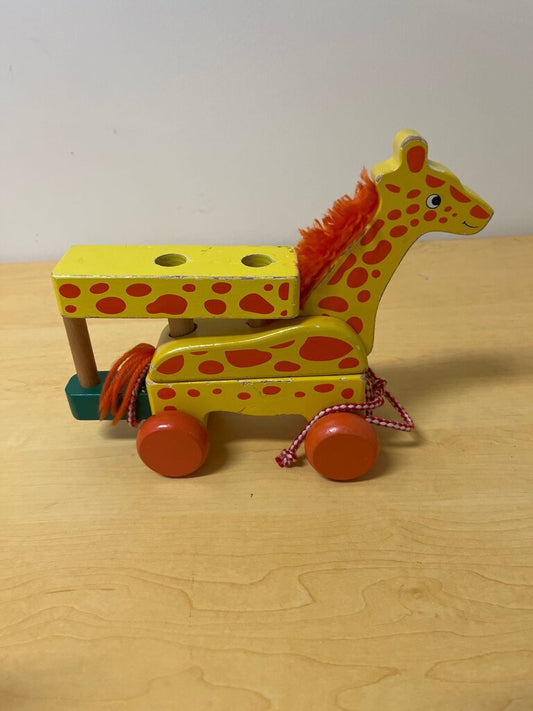 Wooden Pull-Along Giraffe Toy