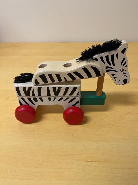Wooden Zebra Toy