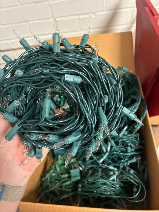String Lights Green Wire Christmas Lights