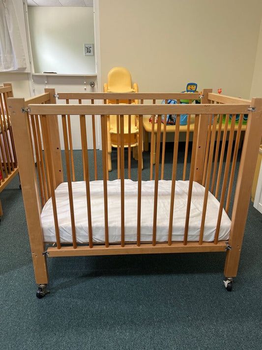 Wooden Crib with Mattress