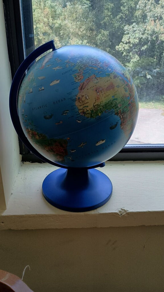 Colorful World Globe on Stand