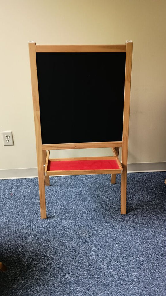 Wooden Easel with Chalkboard