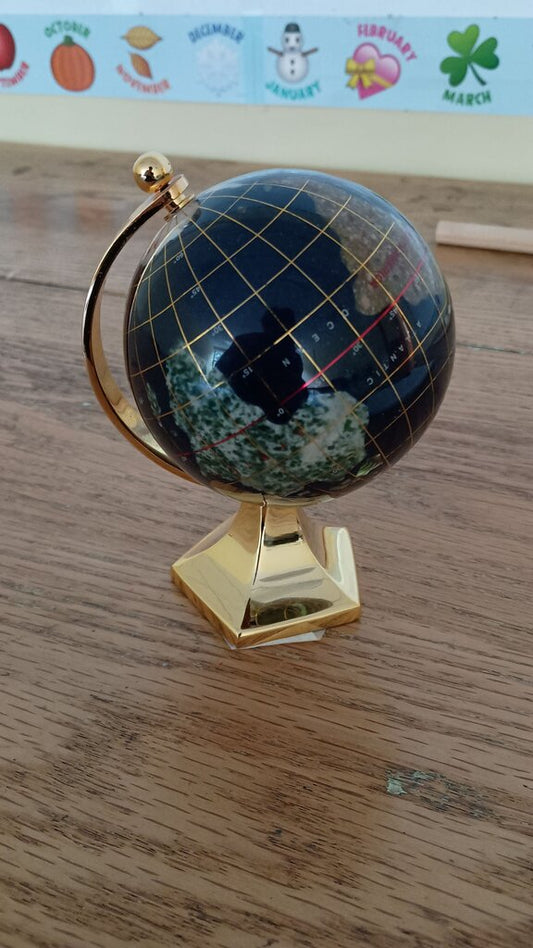 Mini Decorative Globe with Golden Stand