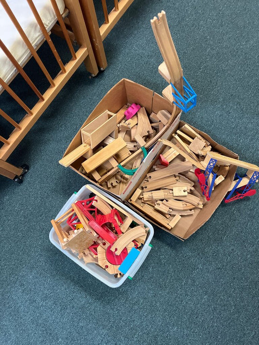 Wooden Toy Train Set Accessories