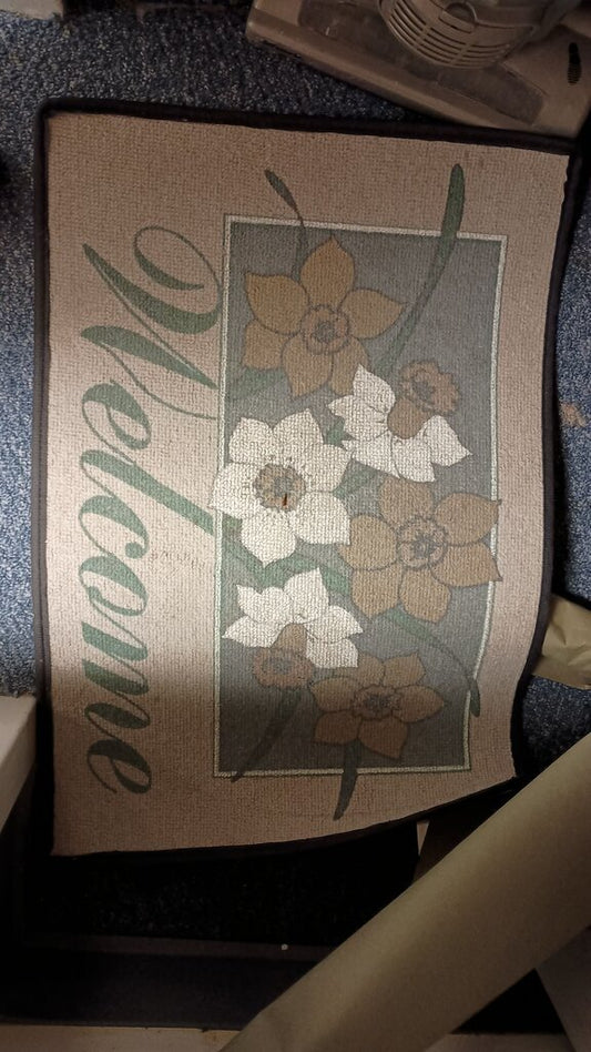 Welcome Floral Door Mat