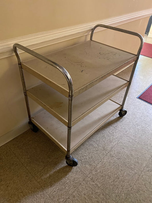 Metal Utility Cart with Shelves