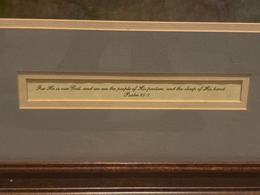 Framed Artwork of Shepherd with Sheep